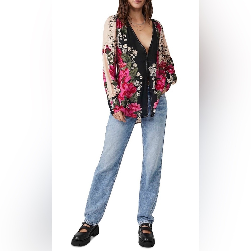 ‼️RARE‼️🎸Free People🎸🔥NWT🔥Mikayla Floral Print Tunic—XS